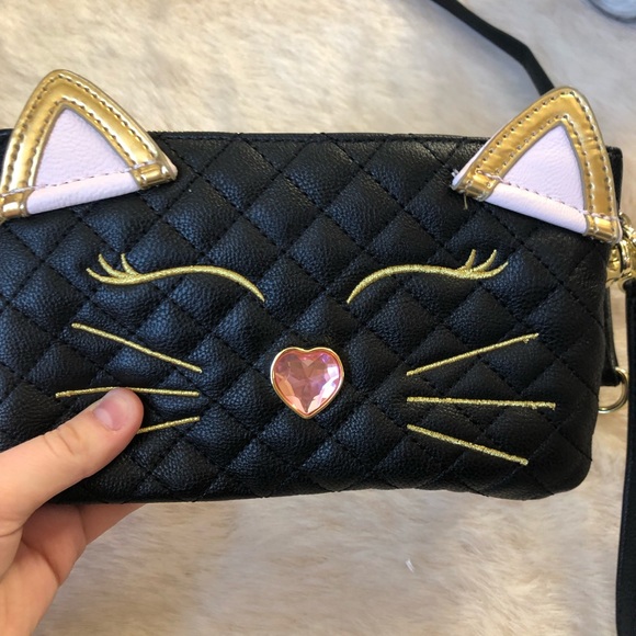 Betsey Johnson Bags Betsy Johnson Quilted Cat Face Charger Bag